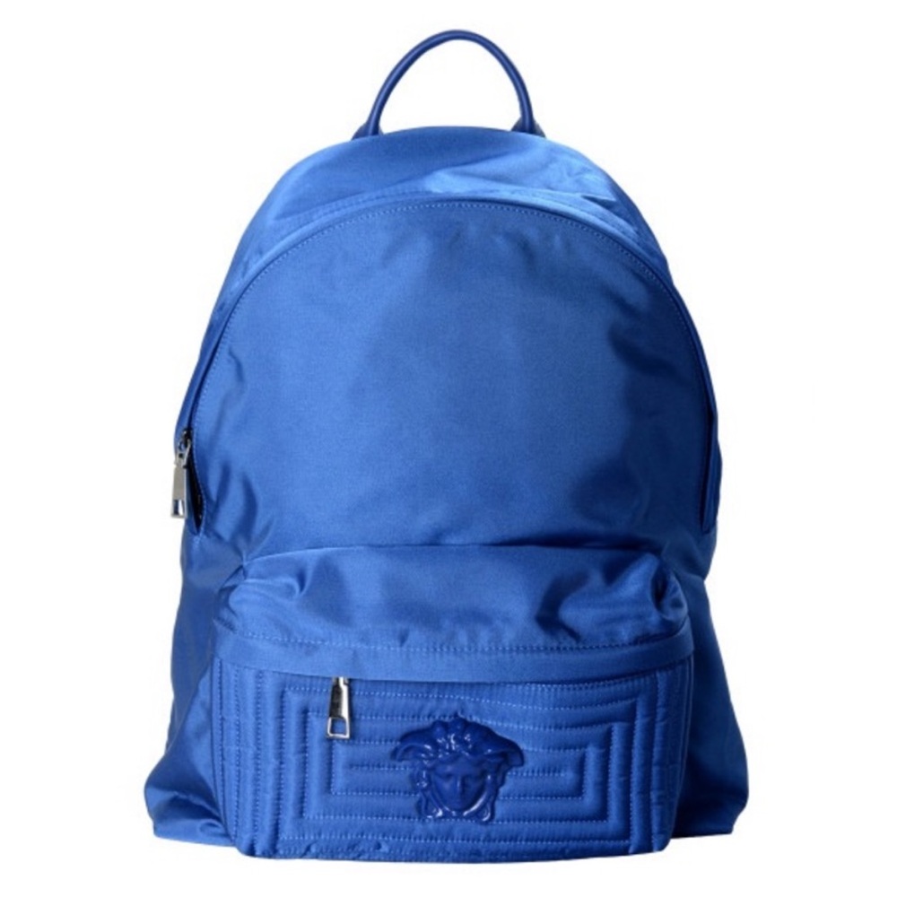 Versace Unisex Blue Medusa Head Large Backpack